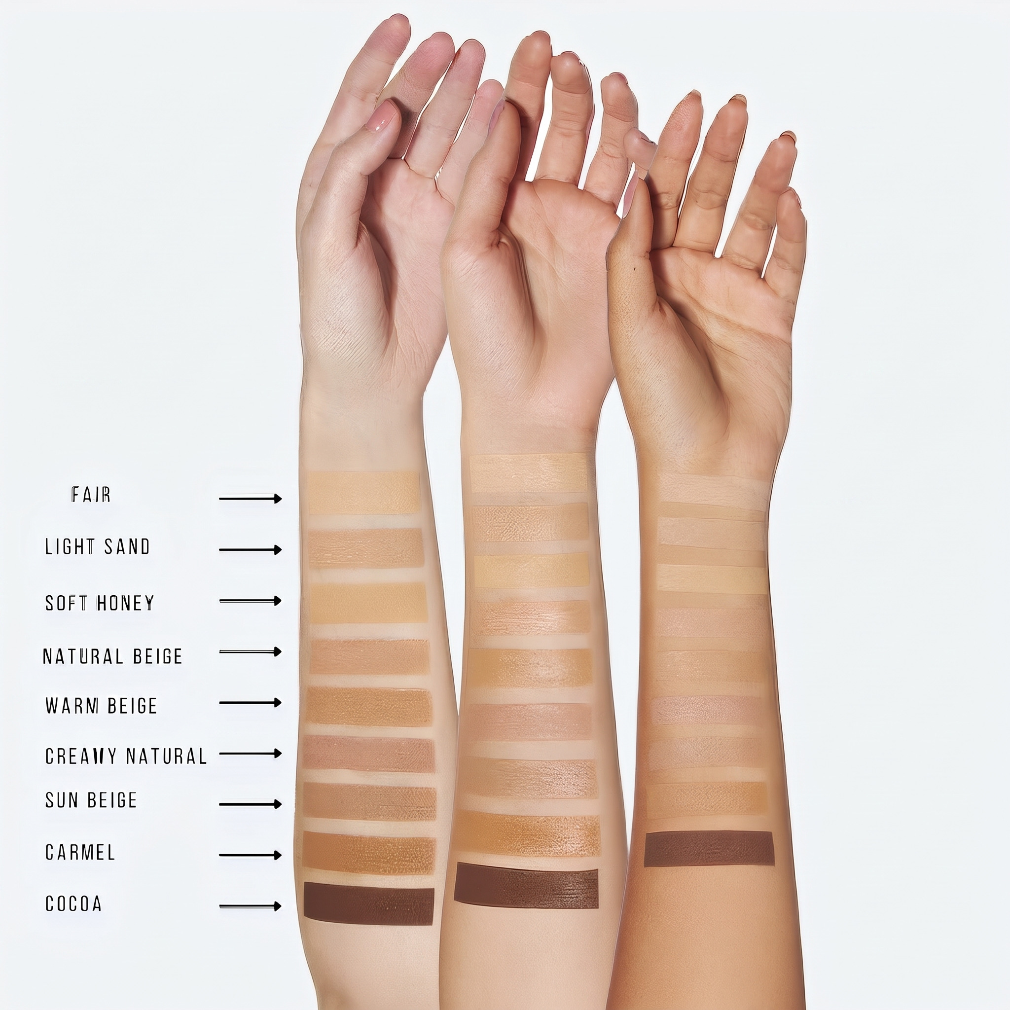 Tonos de maquillaje líquido